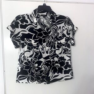 Short Sleeve Button Down Top